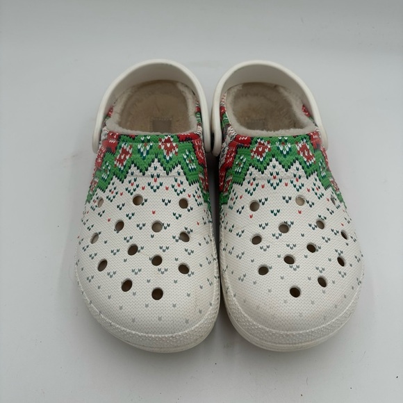 Christmas Classic Clogs Holiday Lined Winter ugly sweater W11/M9 charms - Picture 5 of 11